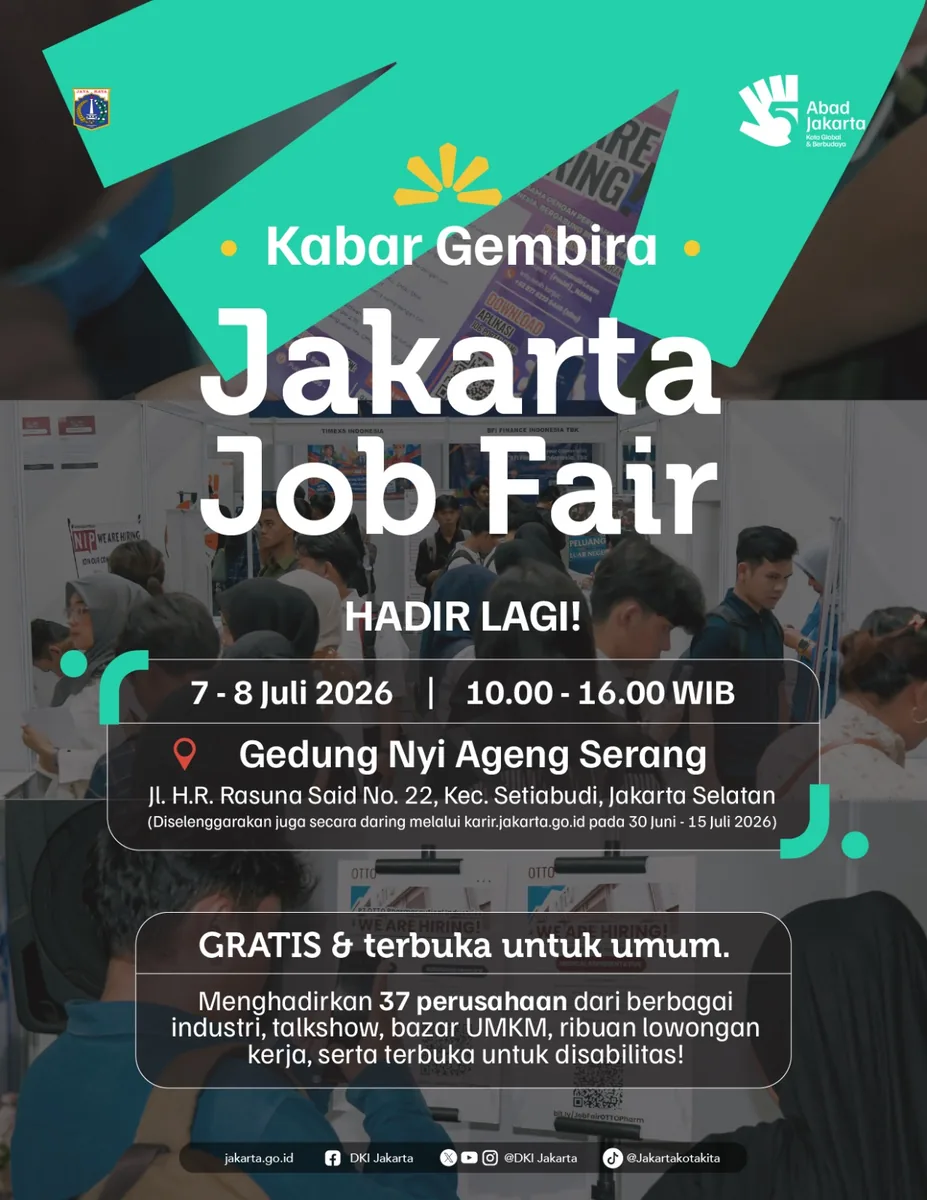 Job Fair Kabupaten Rembang 2026 (Suku Dinas TKTE Wilayah Kabupaten Rembang Barat) : 7-8 Juli 2026