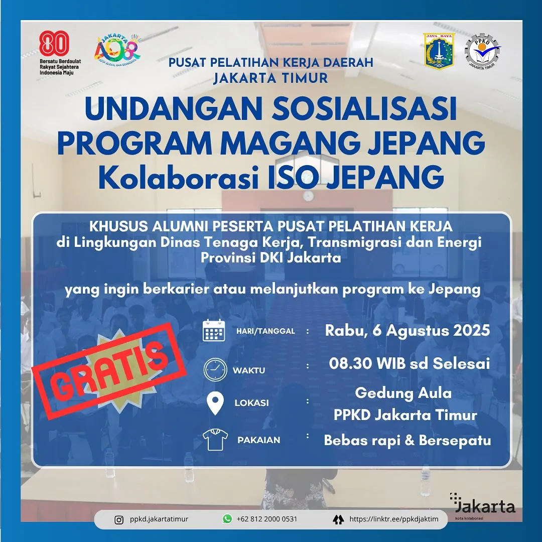 UNDANGAN SOSIALISASI PROGRAM MAGANG JEPANG – PPKD KABUPATEN REMBANG